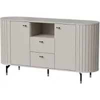 MINIO go for it , Kommode „ZAMA“ 150 cm, zwei Schubladen, dekorative abgerundete Seiten, Cashimire Farbe