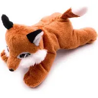 Onwomania Plüschtier Stofftier Kuscheltier Fähe Raubtier Fuchs Länge 22 cm Braun