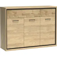 Minio Kommode 135 cm mit Dekorplatte COMO 7 Natural Hikora Farbe