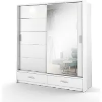 MINIO go for it , Kleiderschrank, Schiebetürschrank,"ARTI 5", Weiß Farbe