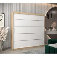 Minio Kleiderschränk 200 cm VERONA 1 Sonoma / Weiß