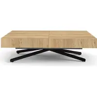 FURNLUX Couchtisch Sanna X Beige 80cm / Hauptfarbe: Beige / Abmessungen: 80 x 80 x 200 cm