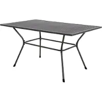 In And OutdoorMatch Tisch - 145x90x74,5 cm - Stahl - Netzplatte