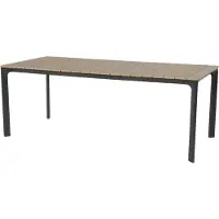 In And OutdoorMatch Tisch - 200x90cm - Aluminium & Polywood - Teakoptik