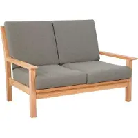 In And OutdoorMatch Loungesofa - Teakholz - 124x86x82,5 cm - Inkl. Kissen - Olefin 357 g/m²