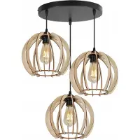 Light11 HOME Moderne Led-Deckenhängelampe Aus Holz