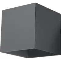 Sollux Wandleuchte QUAD 1 anthrazit 1xG9 8W Aluminium 10x12x10cm