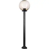 H4L Wegeleuchte Wegelampe Außenleuchte Gartenlampe Kugel Rauchglas 30cm Ø Höhe 125cm