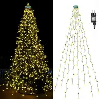 ROSNEK 3m LED Weihnachtsbaum Lichterkette mit Timer und 8 Lichtmodi Christbaumbeleuchtung Lichternetz für Christbaum Weihnachten Party Deko