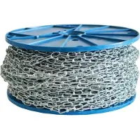Mat Verdrehte Kette K140, 90 m, 1,40 mm stark, Glieder 20x3,8 mm, 8 kg Tragkraft