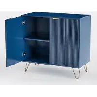 CDGlobal Sideboard mit Metallbeine und großen Stauraum, Kommode mit Weinablagen, Anrichte Lowboard Wohnzimmerschränke 80x40x78cm