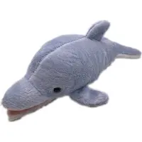 Onwomania Plüschtier Kuscheltier Stoff Tier Delfin groß grau Delphin 46 cm