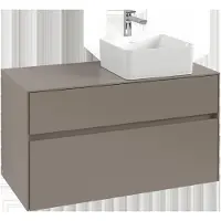 Villeroy & Boch V&B Waschtischunterschrank Collaro 100x54,8x50cm, Waschtisch rechts, taupe