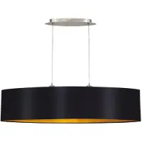 Eglo Textil-Hängeleuchte Lecio, oval, 100 cm, schwarz