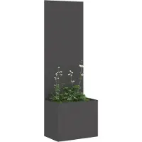 Syfax Garten Sichtschutz-Leinwand Schwarz 50 x 32 x 150 cm