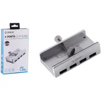 ALLNET ALL-USB3-HUB-4-CLIP, USB 3.2 Gen 1 (3.1 Gen 1) Type-A, USB 3.2 Gen 1 (3.1 Gen 1) Type-A, 5000 Mbit/s, Silber, 1 m, USB