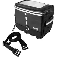 Neo Tools Fahrradtasche aus 600D Polyester TPU, wasserdicht, PVC-Fach für Smartphone, große Reißverschlusstasche, zwei Taschen mit Klettverschluss