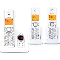 Alcatel-Lucent F530, DECT-Telefon, Kabelloses Mobilteil, Freisprecheinrichtung, 50 Eintragungen, Anrufer-Identifikation, Grau, Weiß