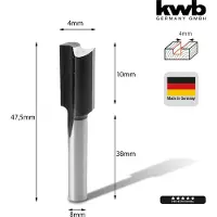 Kwb Schlitzfräser HSS 4,0 mm Blister (grijs)