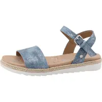 Tom Tailor Sandale "Resa", Mädchen, Gr. 31, blau (jeansblau), Lederimitat, Schuhe Sandale, Sommerschuh, Sandalette, Kinderschuh mit Glitzerdetails