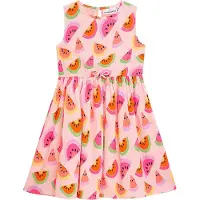 DANAMADE Sommerkleid "Dresses DVICKY", Mädchen, Gr. 116, neon pink, Obermaterial: 100% Baumwolle. Futter: 100% Baumwolle, Kleider Sommerkleid
