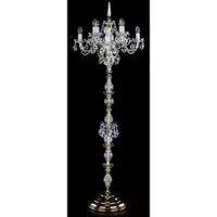 Casa Padrino Luxus Barock Kristall Stehleuchte Gold Ø 56 x H. 160 cm - Prunkvolle Stehlampe mit Böhmischem Kristallglas - Barock Kristall Leuchten