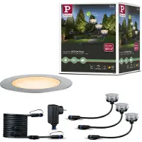 Paulmann LED Einbauleuchte "Plug & Shine Floor Basisset IP67 2200K 3x2W 21VA Silber", silber (silberfarben), H:3cm L:0,5cm Ø:7cm, Leuchten, LED Einbauleuchte, Bodeneinbauleuchte, Insektenfreundlich
