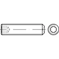 Reyher DIN 916 / ISO 4029 - Stahl 45H blank - M 16x30 - Gewindestift mit ISK und Ringschneide