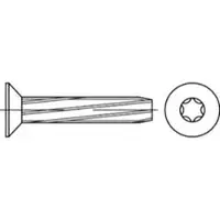 Reyher DIN 7516 - Form DE - Stahl verzinkt - M 3x12 - Schneidschrauben mit Senkkopf TX10