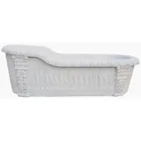 Casa Padrino Luxus Barock Badewanne Weiß 180 cm - Freistehende Marmor Badewanne - Bad Accessoires - Edel & Prunkvoll