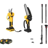 OEM Teleskop-Astsäge, bürstenloser Motor, verstellbare Länge, 2XBatterie Set
