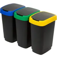 Rotho Drehbare Mülltonne 3x25l