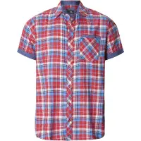 Jan Vanderstorm Kurzarmhemd "Kurzarmhemd HAAKER", Herren, Gr. 7XL, weit, rot (rot kariert), Obermaterial: 100% Baumwolle CO., Hemden Kurzarmhemd