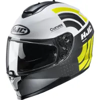 HJC C70 CURVES Integralhelm weiss-grau-gelb MC4HSF XXL