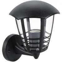 Rabalux 8618 Außenwandleuchte Marseille, E27, schwarz, Standard, IP44, 23cm