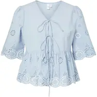 Y.A.S Cornelia 2/4 Tie Top Kurzarm-bluse