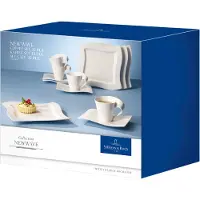Villeroy & Boch Geschirr-Set "Kaffee Set NewWave 12er Set weiß", weiß, Porzellan, Geschirr-Sets, Geschirr-Set