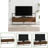 The Living Store TV-Wandschrank Braun Eiche 100,5x30x51 cm Holzwerkstoff