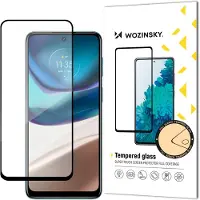 Wozinsky Langlebiges 9H-Hartglas für den gesamten Bildschirm des Motorola Moto G42 mit Rahmen, Case Friendly, Schwarz