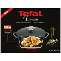 Tefal Trattoria Schmortopf mit Gussdeckel, 24 cm, Aluguss, E21846