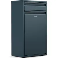 Klarstein Single-Compartment Mülleimer 50L - Edelstahl Abfalleimer Küche Mit Schublade, Wandmontage & Geruchsverschluss, Inkl. Befestigungsmaterial, Anthrazit