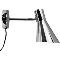 Dyberg Larsen Wandleuchte DL12, chrom, Kabel, E27, Metall