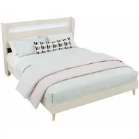 MODFU Kinderbett 90x200 Polsterbett Jugendbett ohne Matratze,Einzelbett mit Bettkasten,Seitenplatte links,Bettgestell mit Tasche,Grau