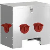 vidaXL Hühnerfütterer Silber 40,5 x 25 x 38 cm 20 kg Verzinkter Stahl