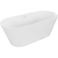 Mexen Flavia freistehende Badewanne 170 x 75 cm, weiß, weißer Überlauf - 54031708000-20