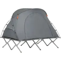 OEM Camping-Set, integriertes Zelt und Campingschlafbett, leicht und tragbar, GRAU, 194x157x145cm