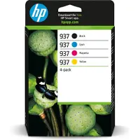 HP Original-Druckerpatronen 937 Multipack CMYK, 4er-Pack, ca. 1250/800 Seiten