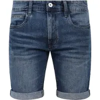 Indicode Jeansshorts "Jeansshorts IDQuentin", Herren, Gr. L, N-Gr, blau (medium indigo), Obermaterial: 98% Baumwolle CO. 2% Elasthan EL., Jeans Jeansshorts