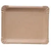 Franz mensch HOSTI Pappteller, rechteckig, Einwegteller aus Kraftpapier mit spezieller Fettbarriere, 1 Packung = 250 Stück, 16,5 x 20 cm
