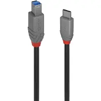 Lindy 36668, 3 m, USB C, USB B, USB 3.2 Gen 1 (3.1 Gen 1), Schwarz